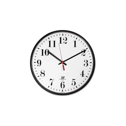 Centerline Dynamics Wall Clocks 12.75" Round Quartz Slimline Clock, Plastic Case, Black