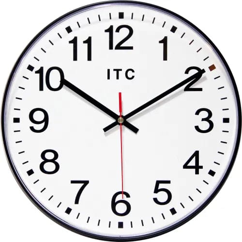 Centerline Dynamics Wall Clocks 12" Round Prosaic Wall Clock - Black