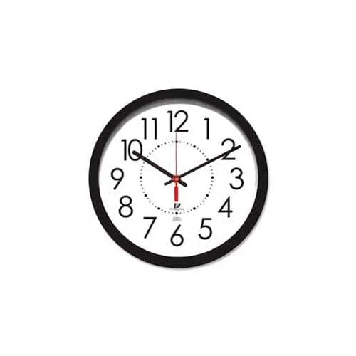 Centerline Dynamics Wall Clocks 14.5" Round Electric Wall Clock, 5' Cord, Plastic Case, Black