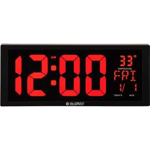 Centerline Dynamics Wall Clocks 4'' LED Digital Clock, 6" Power Cord with USB