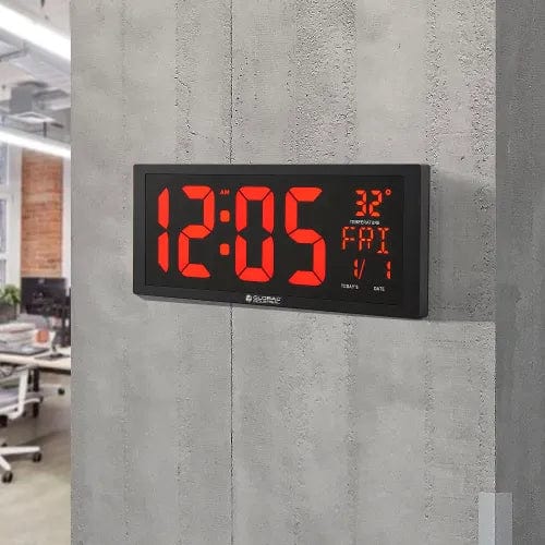 Centerline Dynamics Wall Clocks 4'' LED Digital Clock, 6" Power Cord with USB