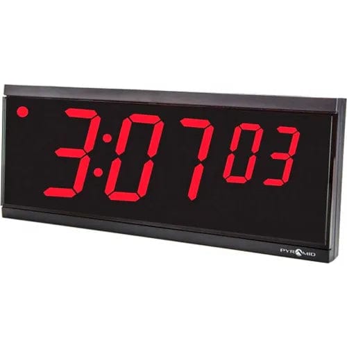 Centerline Dynamics Wall Clocks DIG-6B Independent LED Digital Clock with 6' Cord - 6-Digit, 4" Numerals