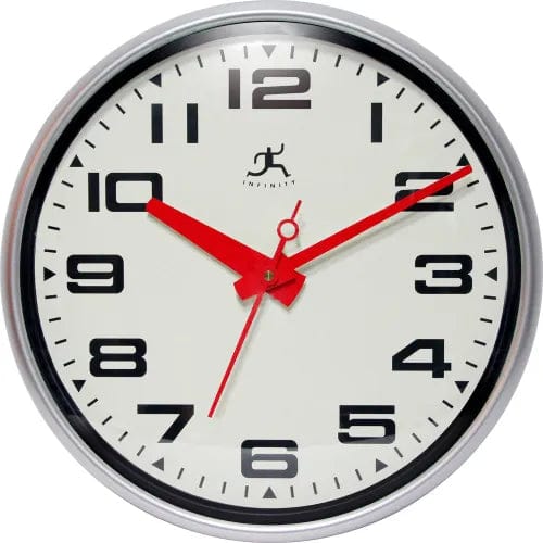 Centerline Dynamics Wall Clocks Infinity Instruments 15" Round Lexington Avenue Wall Clock - Silver