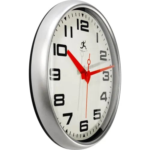 Centerline Dynamics Wall Clocks Infinity Instruments 15" Round Lexington Avenue Wall Clock - Silver