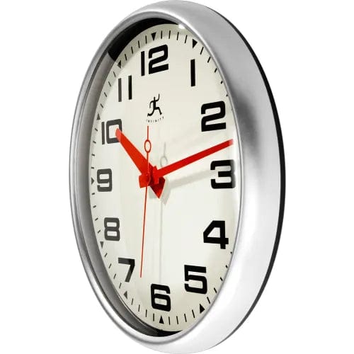 Centerline Dynamics Wall Clocks Infinity Instruments 15" Round Lexington Avenue Wall Clock - Silver