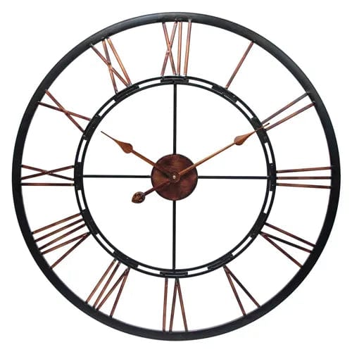 Centerline Dynamics Wall Clocks Infinity Instruments 28" Wall Clock, Black Metal