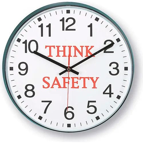 Centerline Dynamics Wall Clocks Infinity/Itc 90/00Ts-1 Message Clock - 12" Diameter - Think Safety