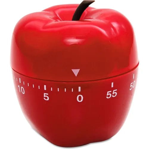 Centerline Dynamics Wall Clocks Shaped Timer, 4" dia., Red Apple