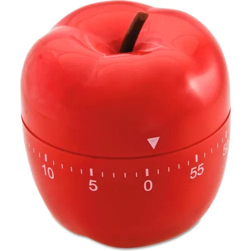 Centerline Dynamics Wall Clocks Shaped Timer, 4" dia., Red Apple