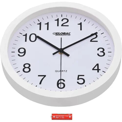 Centerline Dynamics Wall Clocks White Wall Clock 12" - Plastic