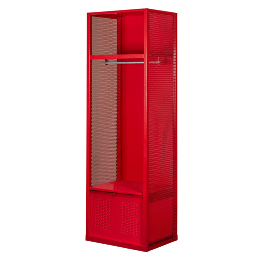 Centerline Dynamics Welded Sport Lockers Hallowell Welded Sport Lockers, 24"W x 18"D x 74-3/4"H Open Front, 1-wide With Optional Foot locker