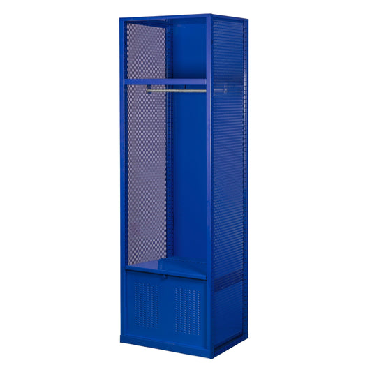 Centerline Dynamics Welded Sport Lockers Hallowell Welded Sport Lockers, 24"W x 18"D x 74-3/4"H Open Front, 1-wide With Optional Foot locker