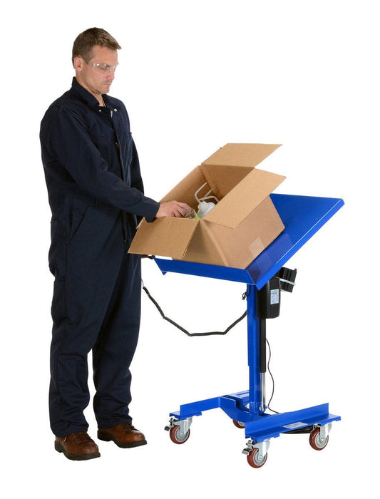 Centerline Dynamics Work Positioners Vestil Steel Linear Actuated Tilt Table 24 In. x 24 In. 300 Lb. Capacity