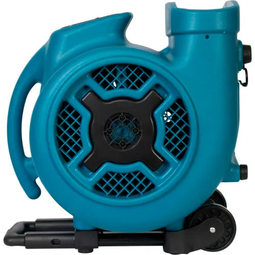 Stackable Air Mover With Telescopic Handle & Wheels, 3 Speed, 1 HP, 3600 CFM